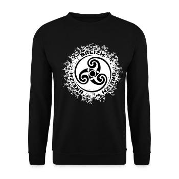 bretagne breizh triskel 19 - Sweat-shirt Unisexe - noir - Devant - Alina (178cm) & Michal (187cm)