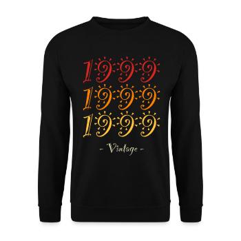 1999 vintage - Unisex Sweatshirt - black - Front - Alina (178cm) & Michal (187cm)
