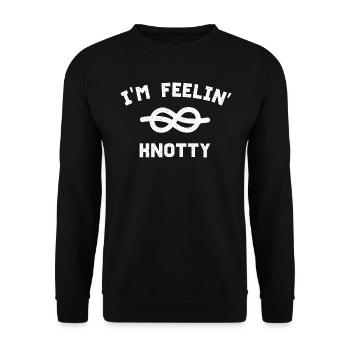 Climbing Knots Bouldering Mountaineers Climbers - Unisex Sweatshirt - black - Front - Alina (178cm) & Michal (187cm)