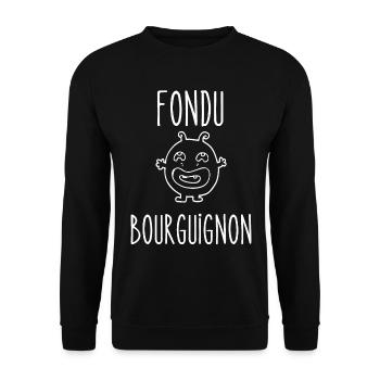 fondu bourguignon - Sweat-shirt Unisexe - noir - Devant - Alina (178cm) & Michal (187cm)