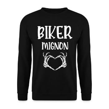 biker mignon - Sweat-shirt Unisexe - noir - Devant - Alina (178cm) & Michal (187cm)