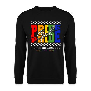 Love Is Love Pride Colors Of Rainbow Equality - Unisex Sweatshirt - black - Front - Alina (178cm) & Michal (187cm)