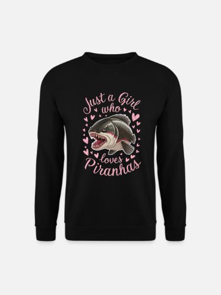 Piranha - Unisex Pullover - Schwarz