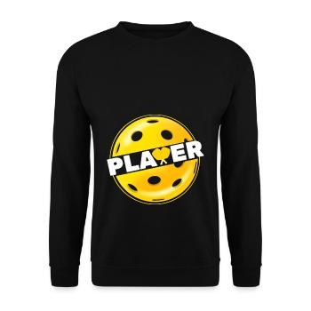 Pickleball-Spieler - Unisex Pullover - Schwarz - Vorne - Alina (178cm) & Michal (187cm)