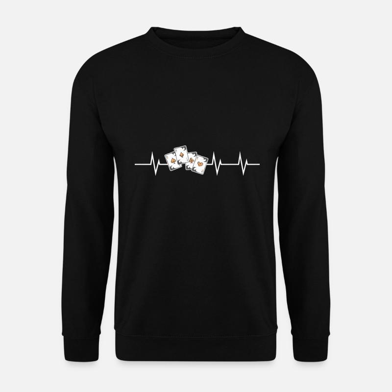 Heartbeat of the Cards - Unisex Pullover - Schwarz
