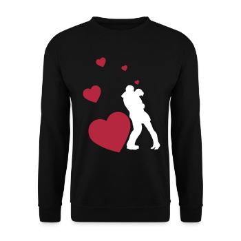 Liebespaar - Unisex Pullover - Schwarz - Vorne - Alina (178cm) & Michal (187cm)