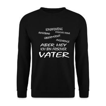 Frischer Vater - Unisex Pullover - Schwarz - Vorne - Alina (178cm) & Michal (187cm)