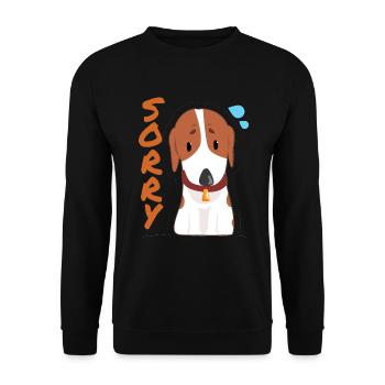 Dog Sorry - Unisex Sweatshirt - black - Front - Alina (178cm) & Michal (187cm)