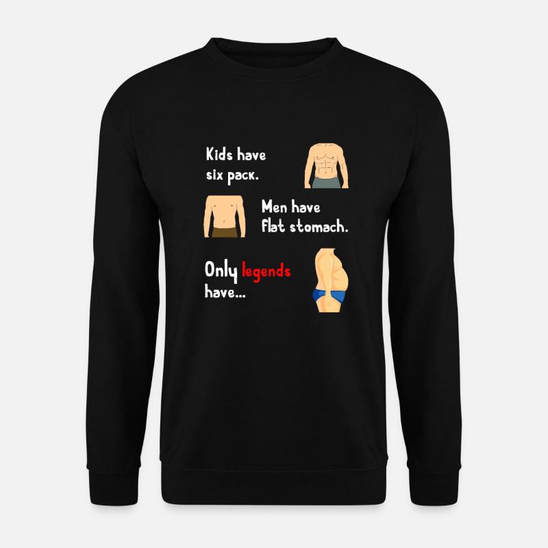 Männer mit Bauch I Geschenk Vater Väter Mann - Unisex Pullover - Schwarz