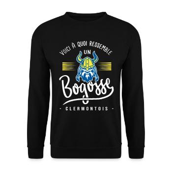 un bogosse clermontois rugby clermont humour - Sweat-shirt Unisexe - noir - Devant - Alina (178cm) & Michal (187cm)