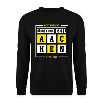 Aachen - Unisex Pullover - Schwarz - Vorne - Alina (178cm) & Michal (187cm)