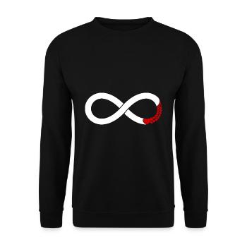 Infinity Love - Unisex Pullover - Schwarz - Vorne - Alina (178cm) & Michal (187cm)