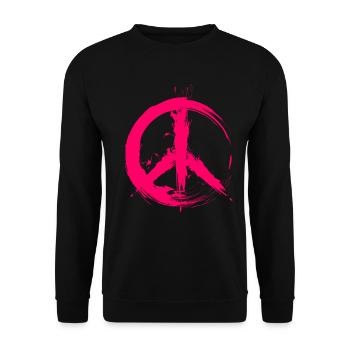Symbole de la paix hippie amour de la paix paix hippie - Sweat-shirt Unisexe - noir - Devant - Alina (178cm) & Michal (187cm)
