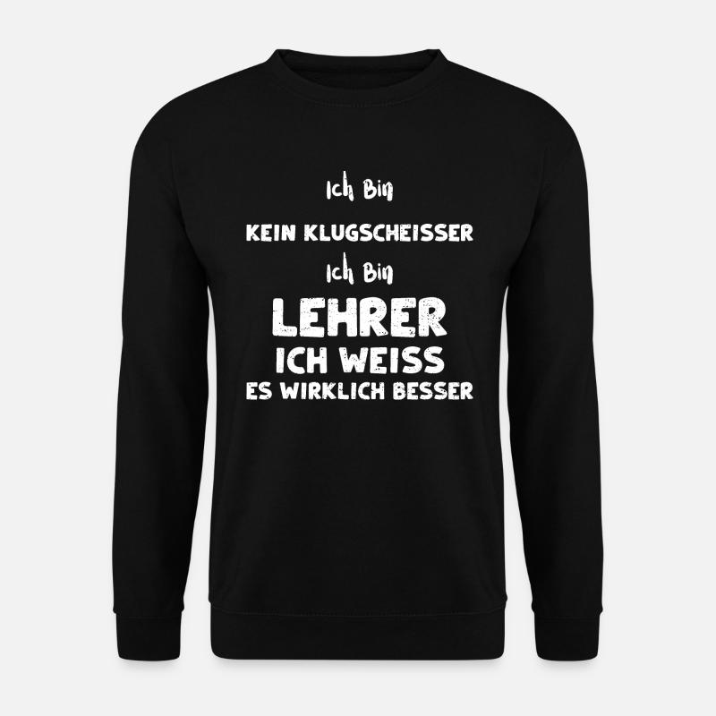 Ich Bin Kein Klugscheißer Ich Bi... - Unisex Pullover - Schwarz