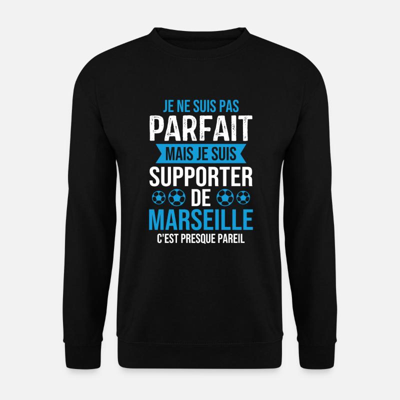 Je suis supporter de Marseille - Sweat-shirt Unisexe - noir