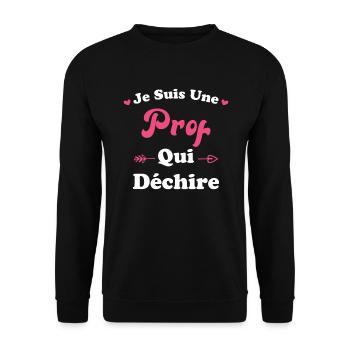 Je suis une prof qui déchire - Sweat-shirt Unisexe - noir - Devant - Alina (178cm) & Michal (187cm)