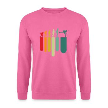 Evolution des Vintage-Tennisspielers - Unisex Pullover - Pink - Vorne