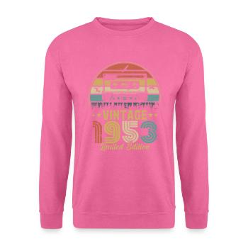 Vintage-Kassette 1953 - Unisex Pullover - Pink - Vorne