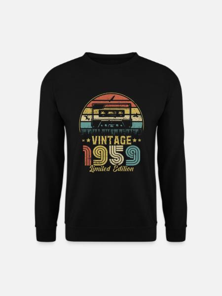 Vintage-Kassette 1959 - Unisex Pullover - Schwarz