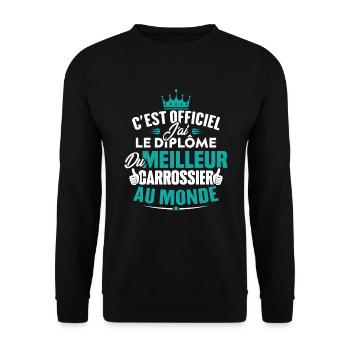 Meilleur carrossier au monde - Sweat-shirt Unisexe - noir - Devant - Alina (178cm) & Michal (187cm)