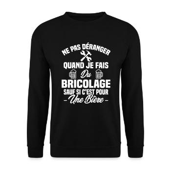 Ne pas déranger quand je fais du bricolage Humour - Sweat-shirt Unisexe - noir - Devant - Alina (178cm) & Michal (187cm)