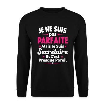Je suis secrétaire - Sweat-shirt Unisexe - noir - Devant - Alina (178cm) & Michal (187cm)