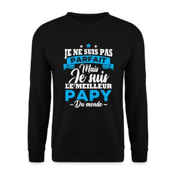 Je ne suis pas parfait meilleur papy du monde - Sweat-shirt Unisexe - noir - Devant - Alina (178cm) & Michal (187cm)