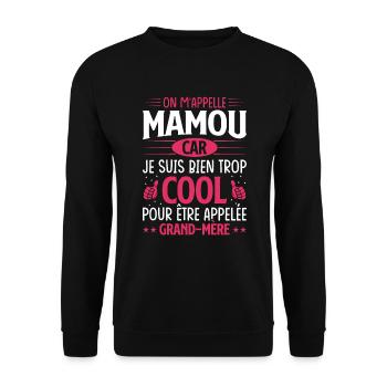 On m'appelle mamou - Sweat-shirt Unisexe - noir - Devant - Alina (178cm) & Michal (187cm)