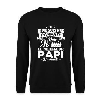 Je ne suis pas parfait meilleur papi du monde - Sweat-shirt Unisexe - noir - Devant - Alina (178cm) & Michal (187cm)