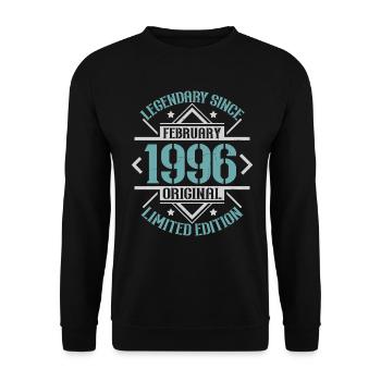 Légendaire depuis Février 1996 édition limitée - Sweat-shirt Unisexe - noir - Devant - Alina (178cm) & Michal (187cm)