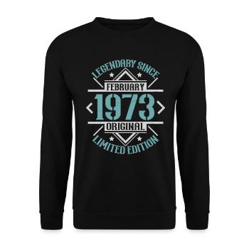 Legendary since February 1973 limited edition - Unisex Sweatshirt - black - Front - Alina (178cm) & Michal (187cm)