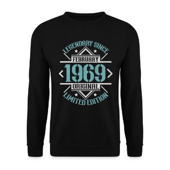 Légendaire depuis Février 1969 édition limitée - Sweat-shirt Unisexe - noir - Devant - Alina (178cm) & Michal (187cm)