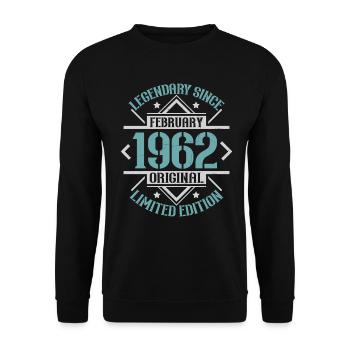 Légendaire depuis Février 1962 édition limitée - Sweat-shirt Unisexe - noir - Devant - Alina (178cm) & Michal (187cm)