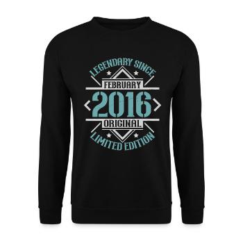 Legendary since February 2016 limited edition - Unisex Sweatshirt - black - Front - Alina (178cm) & Michal (187cm)