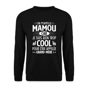 On m'appelle mamou - Sweat-shirt Unisexe - noir - Devant - Alina (178cm) & Michal (187cm)