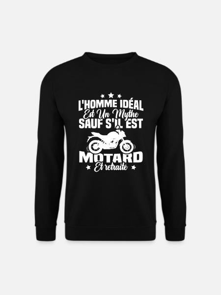 Motard Et Retraité - Sweat-shirt Unisexe - noir