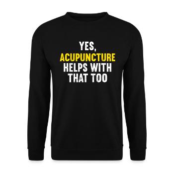 Acupuncture Acupuncteur - Sweat-shirt Unisexe - noir - Devant - Alina (178cm) & Michal (187cm)