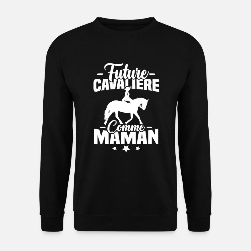 Future cavalière comme maman - Sweat-shirt Unisexe - noir