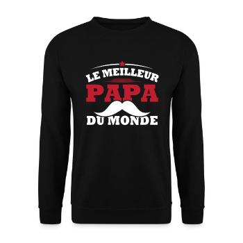 Le meilleur papa du monde personnalisés - Sweat-shirt Unisexe - noir - Devant - Alina (178cm) & Michal (187cm)