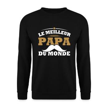 Le meilleur papa du monde personnalisés - Sweat-shirt Unisexe - noir - Devant - Alina (178cm) & Michal (187cm)