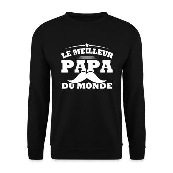 Le meilleur papa du monde personnalisés - Sweat-shirt Unisexe - noir - Devant - Alina (178cm) & Michal (187cm)