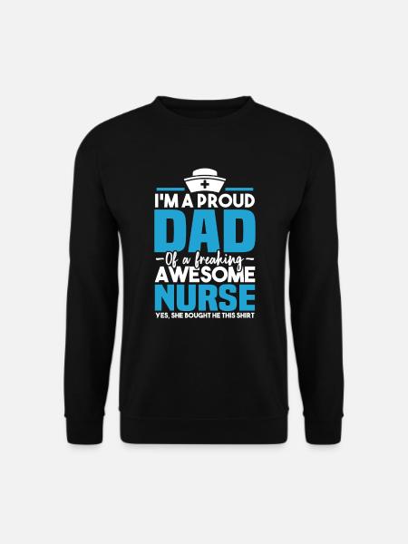 Fier d'être le père d'une infirmière géniale - Sweat-shirt Unisexe - noir