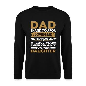 Father daughter gift - Unisex Sweatshirt - black - Front - Alina (178cm) & Michal (187cm)