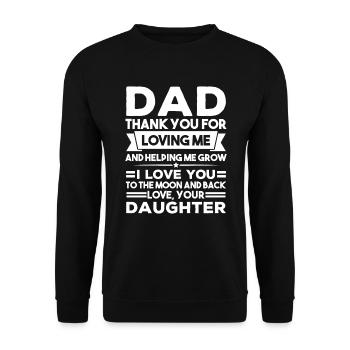 Father daughter gift - Unisex Sweatshirt - black - Front - Alina (178cm) & Michal (187cm)