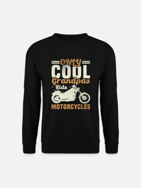 Nur coole Opa fährt Motorrad - Unisex Pullover - Schwarz