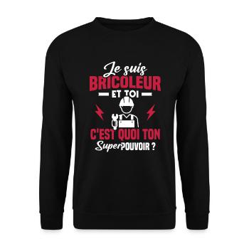 Je suis bricoleur - Sweat-shirt Unisexe - noir - Devant - Alina (178cm) & Michal (187cm)