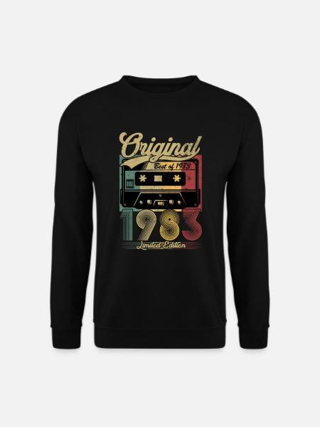 Vintage Jubiläum 1983 Retro Kassette - Unisex Pullover - Schwarz