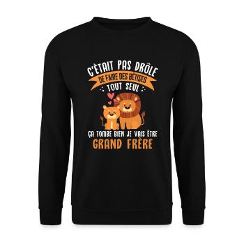 Ich werde Big Brother - Unisex Pullover - Schwarz - Vorne - Alina (178cm) & Michal (187cm)
