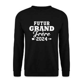 Futur Grand Frère 2024 - Sweat-shirt Unisexe - noir - Devant - Alina (178cm) & Michal (187cm)