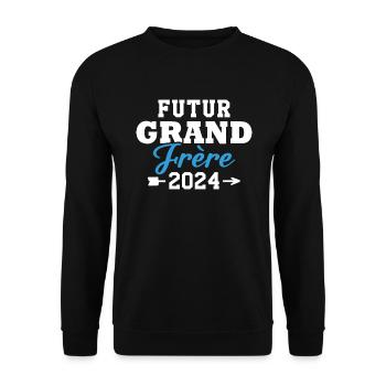 Futur Grand Frère 2024 - Sweat-shirt Unisexe - noir - Devant - Alina (178cm) & Michal (187cm)